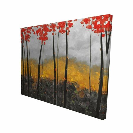 FONDO 16 x 20 in. Abstract Autumn Trees-Print on Canvas FO2790440